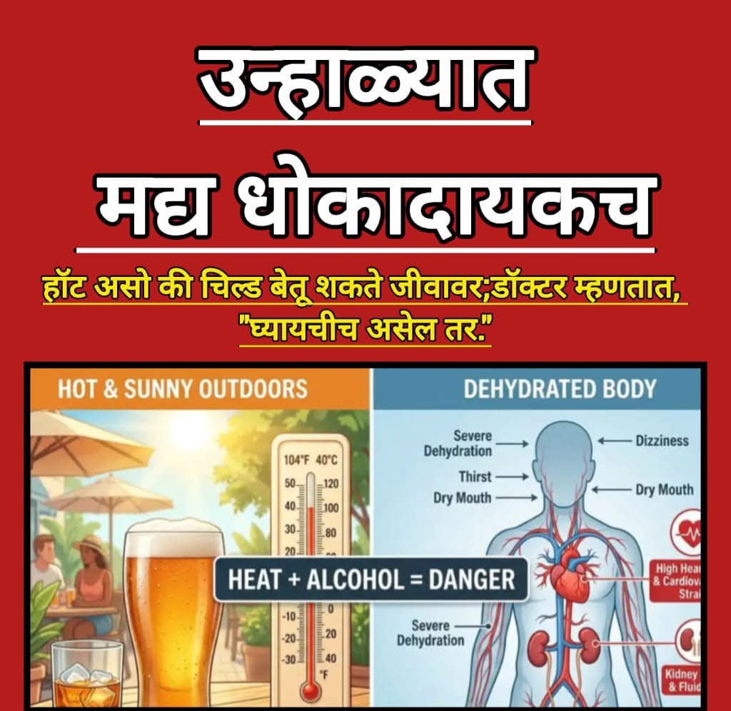 उन्हाळ्यात दारू (मद्य)पिणे अत्यंत धोकादायक