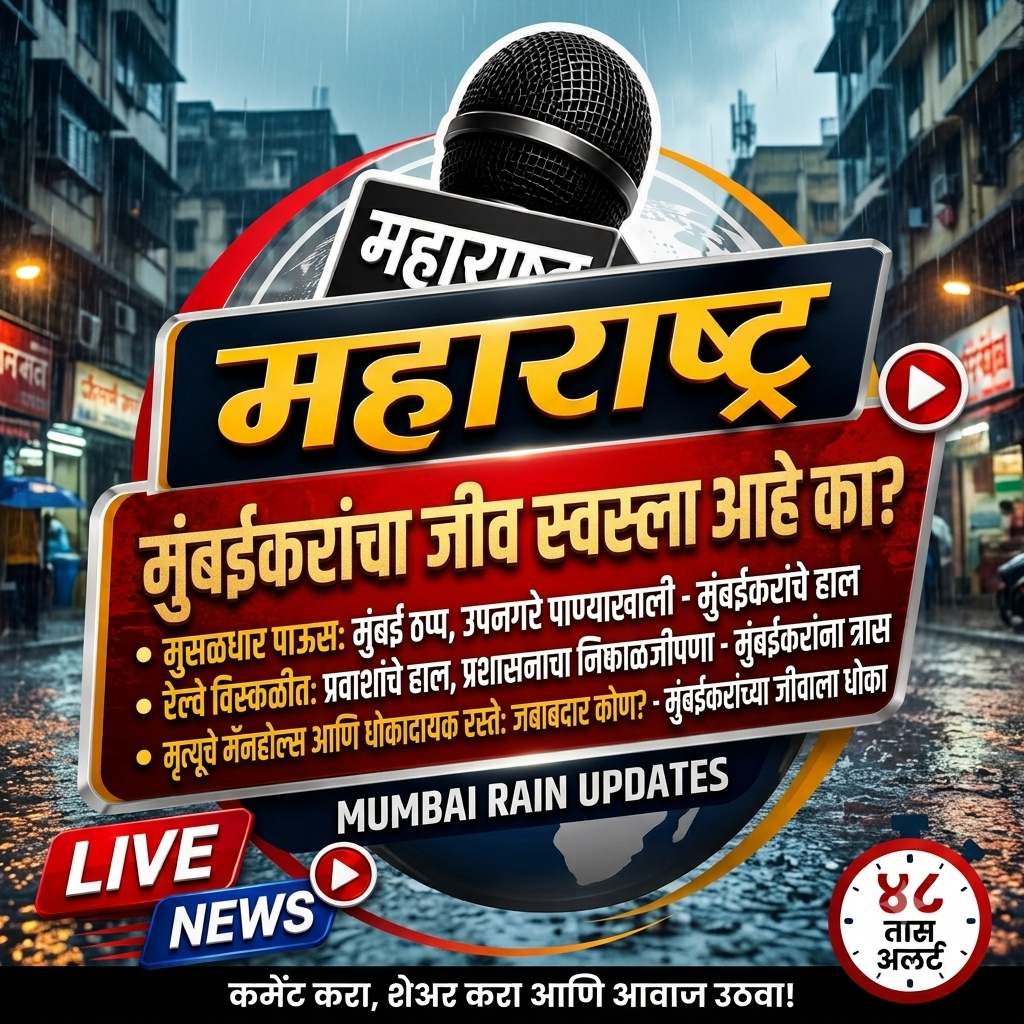 मुंबईकरांचा जीव एवढा स्वस्त झालाय का? मुसळधार पावसात दुर्घटनांचे सत्र; प्रशासकीय अनास्थेमुळे नागरिकांमध्ये तीव्र संताप.
